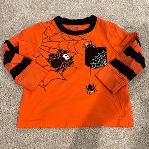NWOT The children’s place Halloween orange shirt with spider